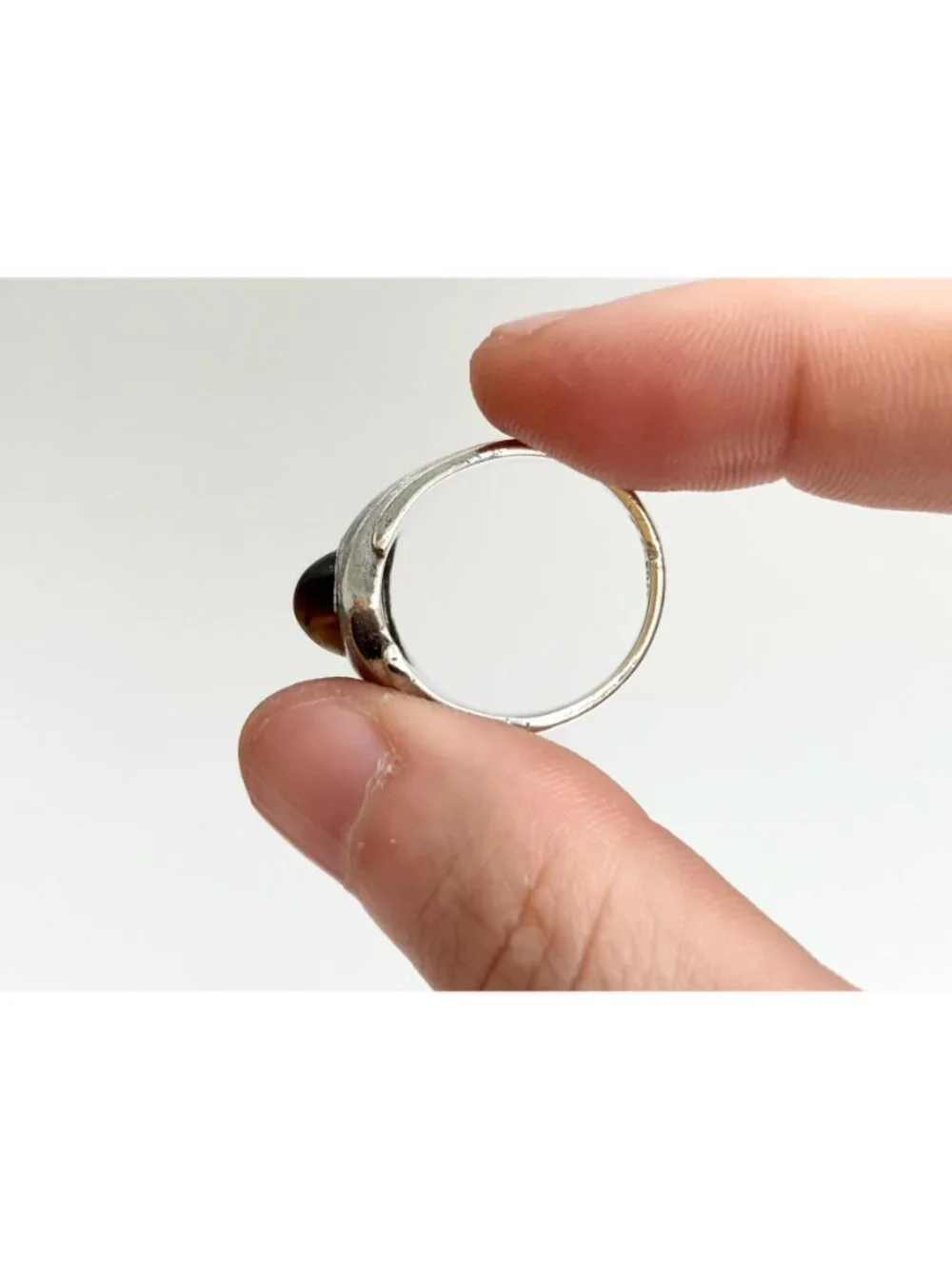 Tiger's Eye Joseph Esposito Southwest Sterling Silver 925 Vintage Ring - sz 7.5